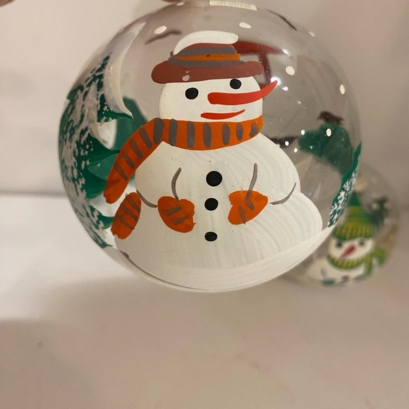 Set of 2 Hand Painted Blown Glass Ornaments (DP) - Picture 5 of 14